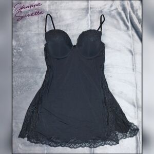 Victoria's Secret 2010 Liquid Satin & Lace Mini Slip Dress Size 36D or Medium